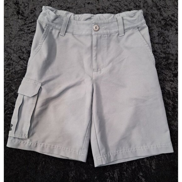 Under Armour Boys Youth Small Grey Cargo Shorts - Picture 1 of 5